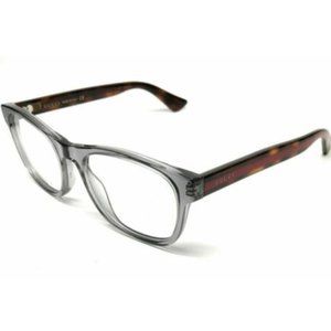 Gucci Men's Grey and Havana Square Eyeglasses!